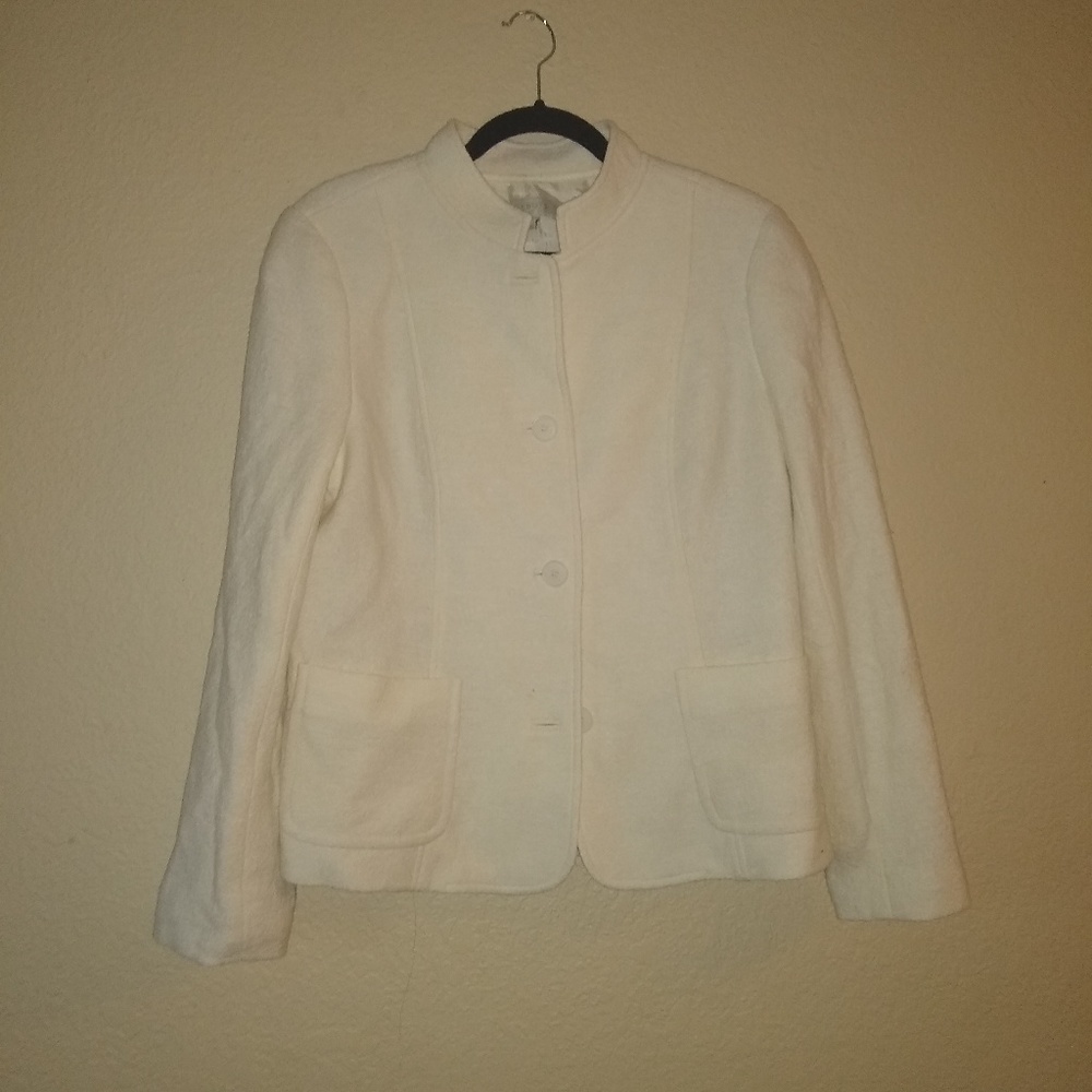 New Talbots White Blazer 12
